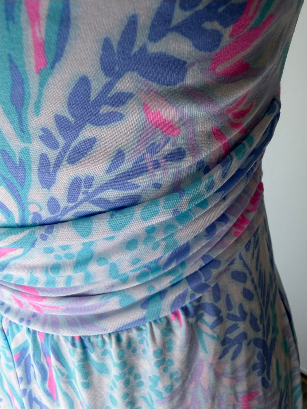 Lilly Pulitzer Blake Via adel Mar Maxi Dress with Pink Accents size 8 - Picture 6 of 9